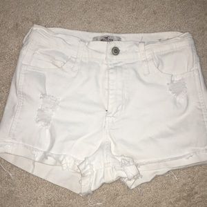 High Rise White Shorts